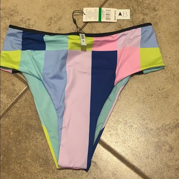 The Bikini Lab Multicolored High Waisted Bottoms - Picture 1 of 5